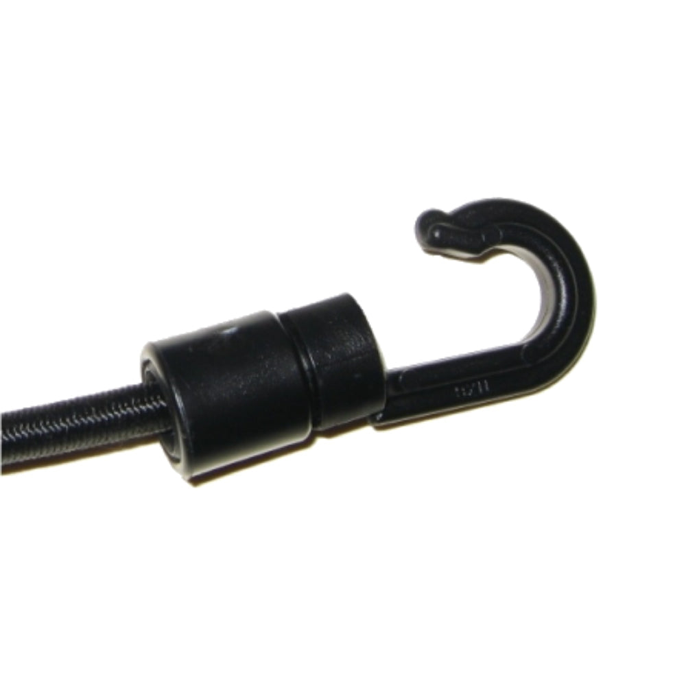 1/4" (#8) Black Plastic Tongueless Shock Cord Hook Image 2