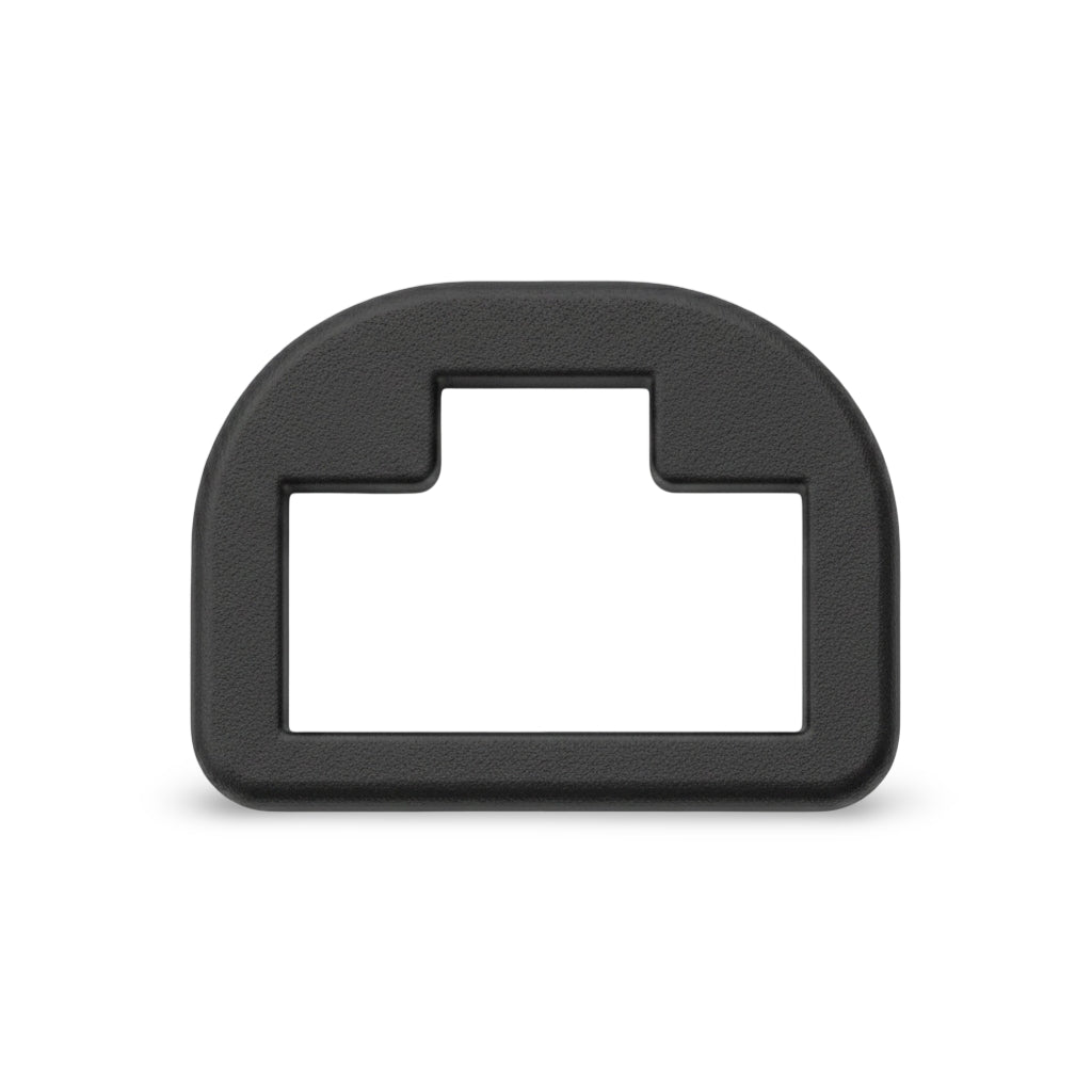 1" Black Acetal Square Notched D-Ring Image 1