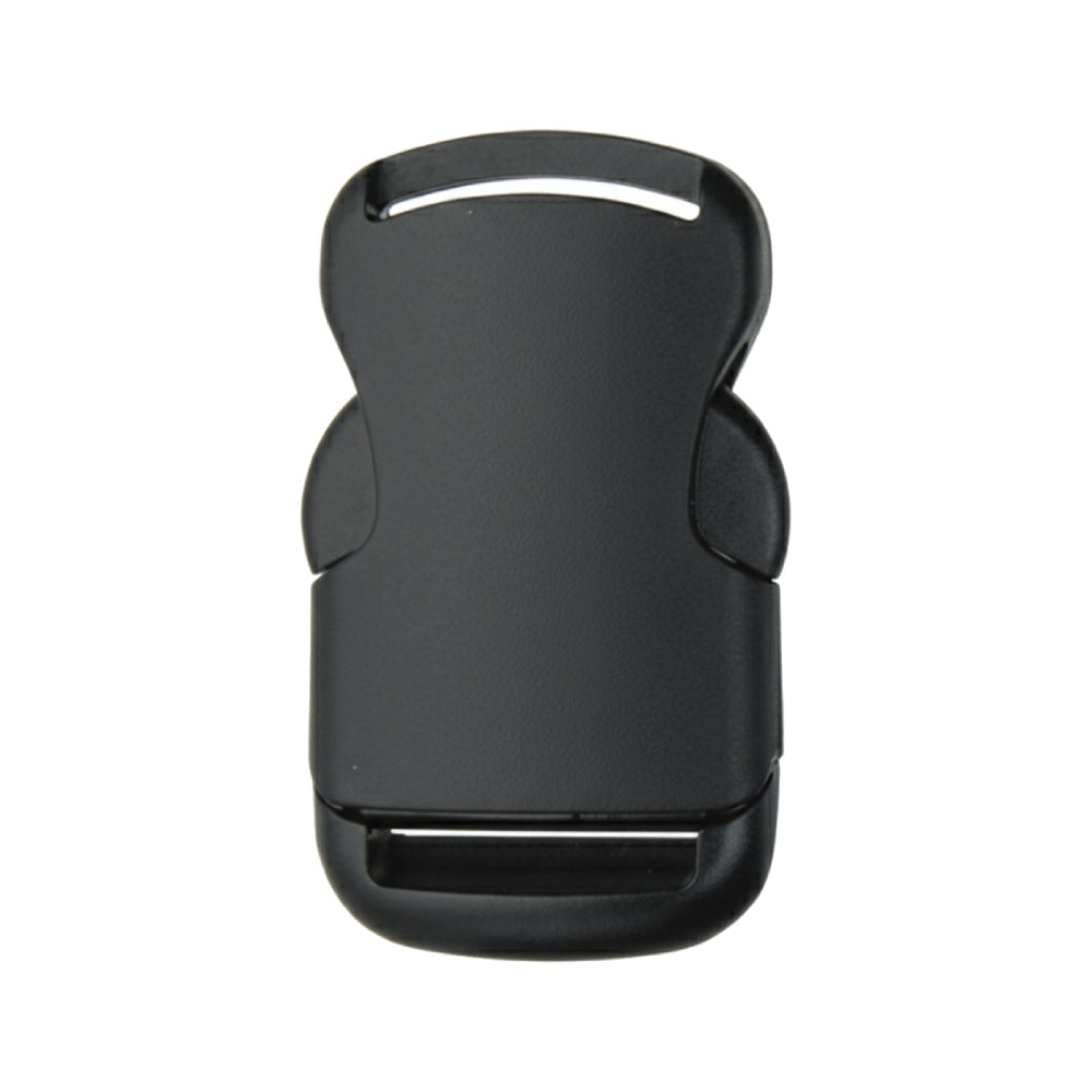 1" Black Slimline Single Adjustable Side Release Webbing Buckle Image 1