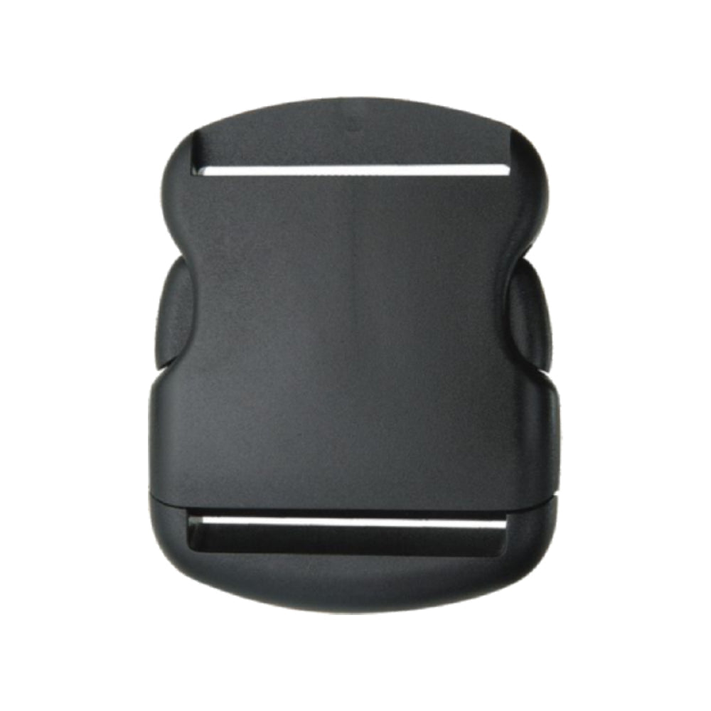 2" Black Rounded Single Adjustable Side Release Webbing Buckle Image 1