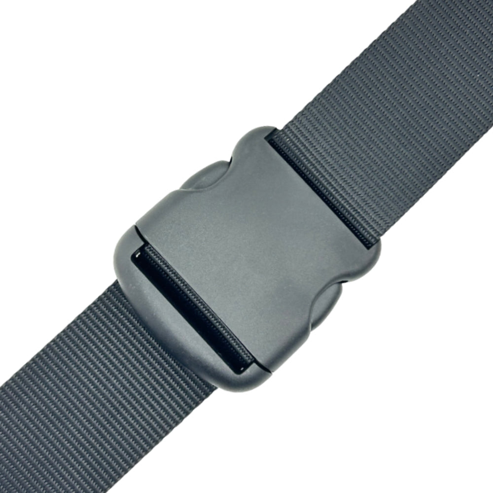 2" Black Rounded Single Adjustable Side Release Webbing Buckle Image 2