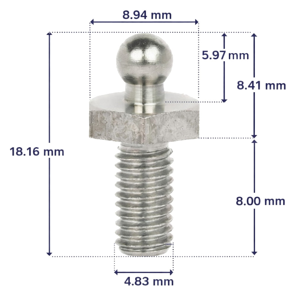 3/8" LOXX® "Pull-It-Up" Fastener Chrome-Plated Brass M5 Machine Screw Stud Image 2