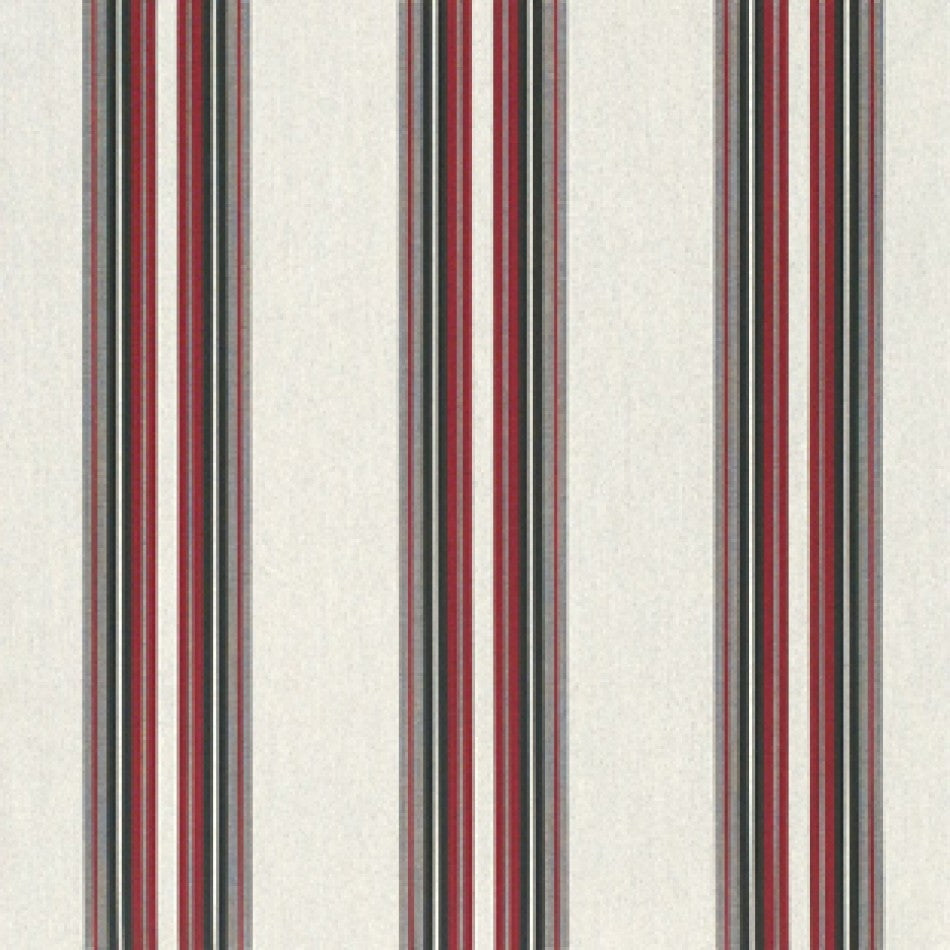 46" Sunbrella® Burgundy/Black/White (4798-0000) Awning/Marine Fabric Image 1