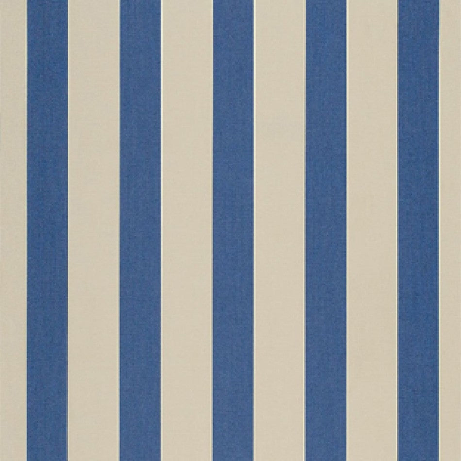 46" Sunbrella® Mediterranean/Canvas Block Stripe (4921-0000) Awning/Marine Fabric Image 1