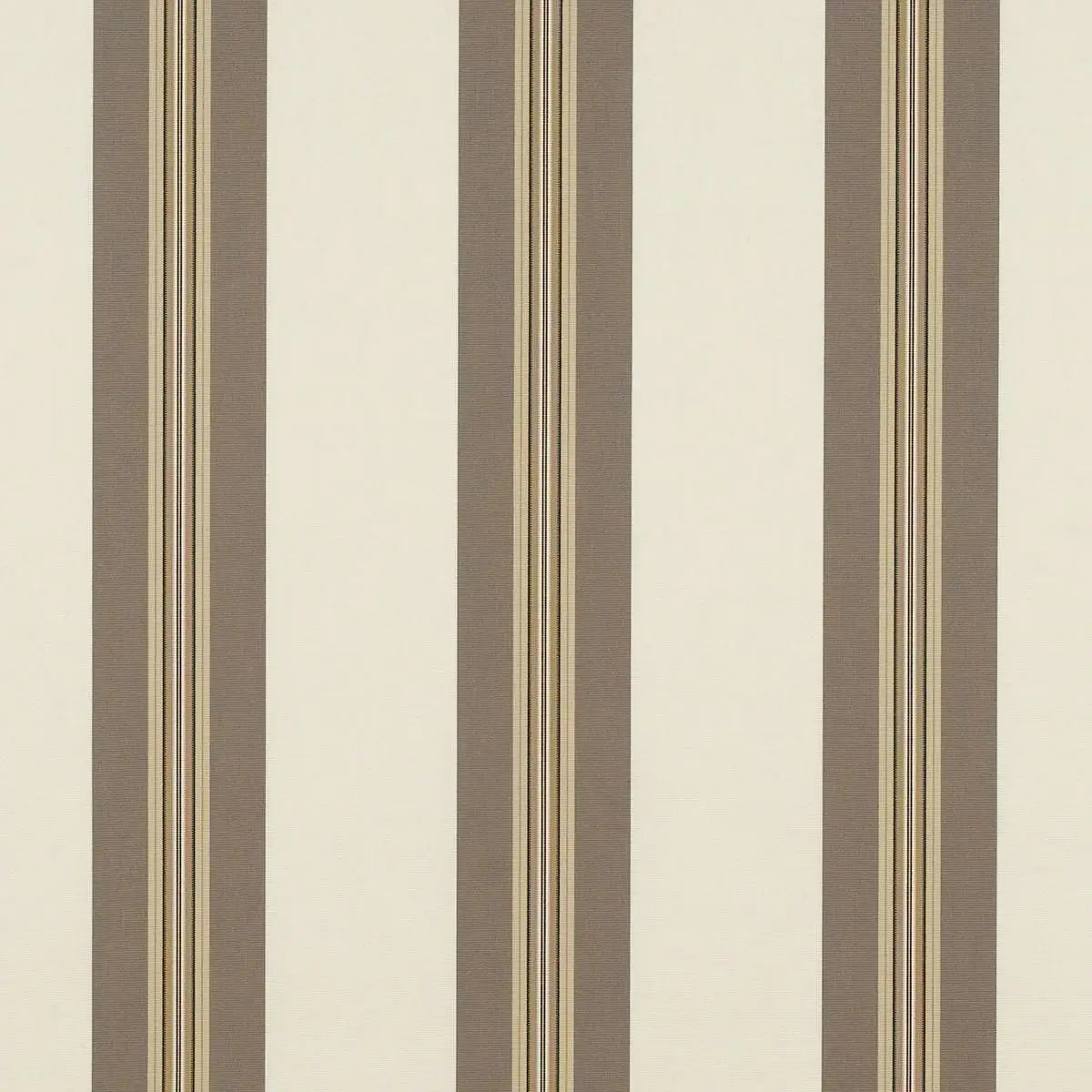 46" Sunbrella® Taupe Tailored Bar Stripe (4945-0000) Awning/Marine Fabric Image 1