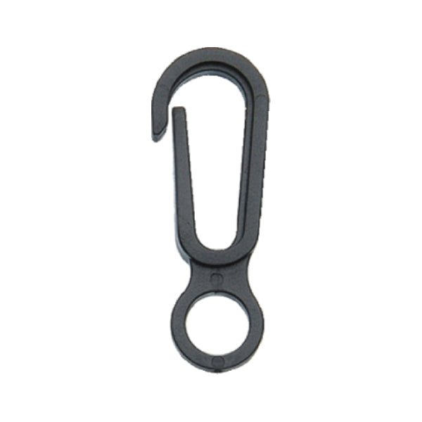 5/16" Black Polyacetal Small Round Snap Hook Image 1