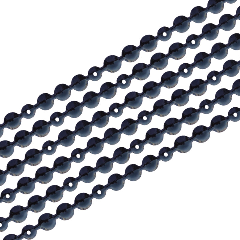 5/8" Glossy Black Decorative Nail Strip (1 Metre) Image 1