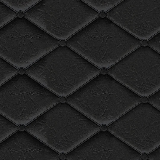 54" Mayfair Black (007) Quilted Vinyl Fabric Image 1