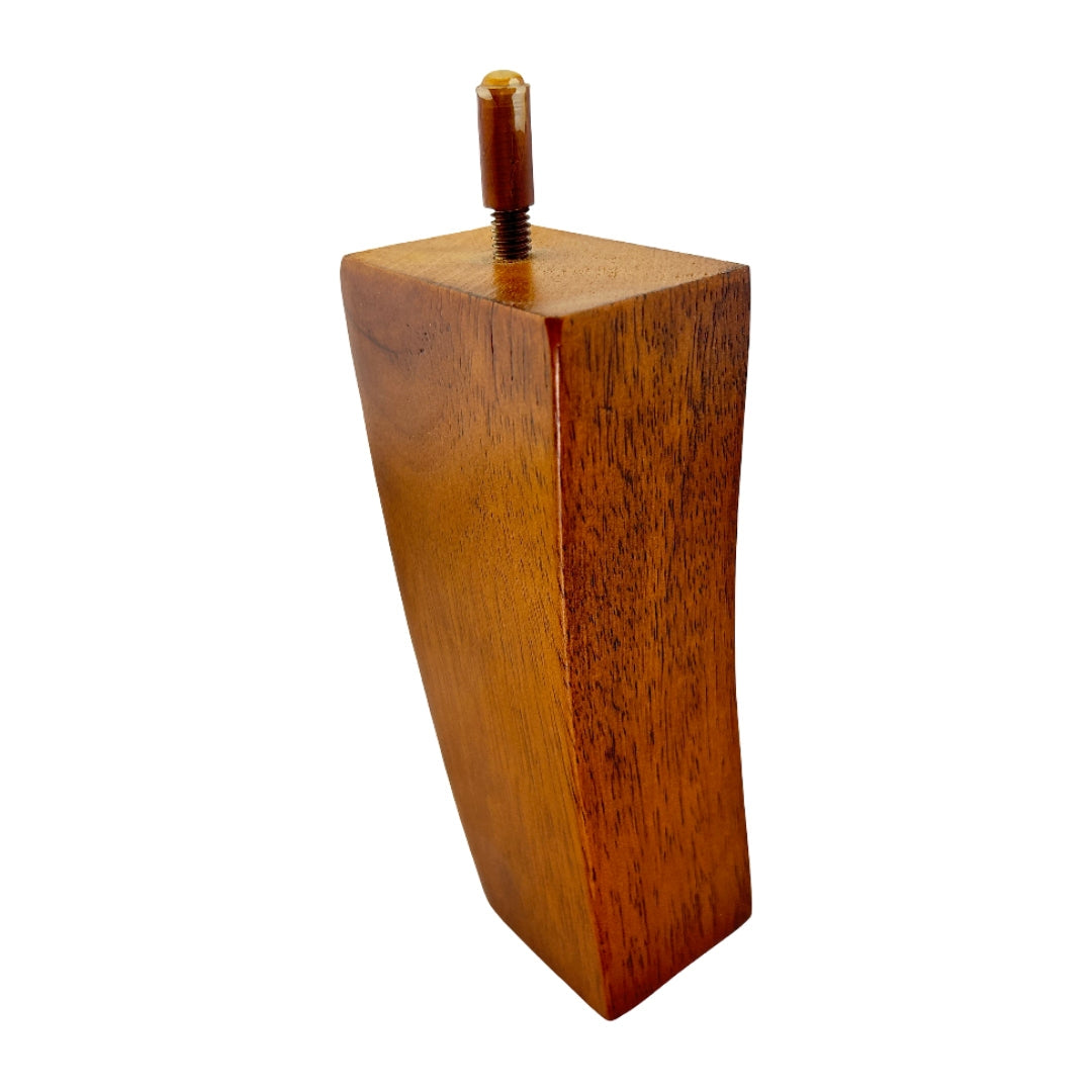 6" Walnut Curved Furniture Leg Image 2