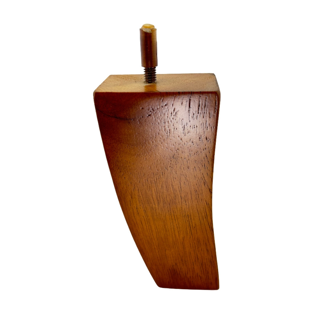 6" Walnut Curved Furniture Leg Image 3