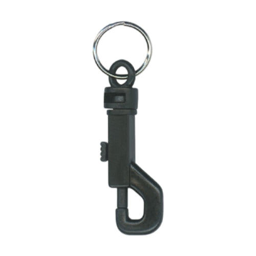 Black Plastic Bolt Snap with Key Ring Image 1