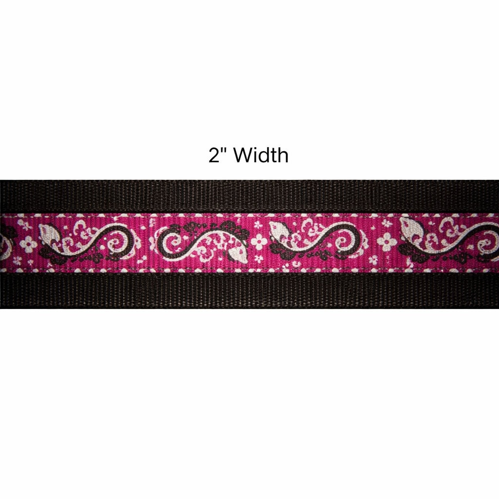 "Burgundy Gecko" Polyester Tubular Jacquard Webbing Image 2