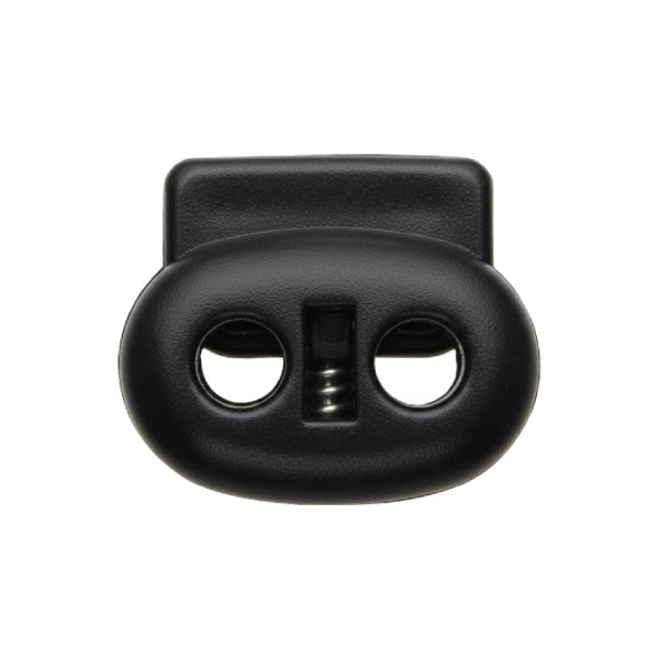 CL 630 Black ABS Pumpkin Double Hole Cord Lock Image 1