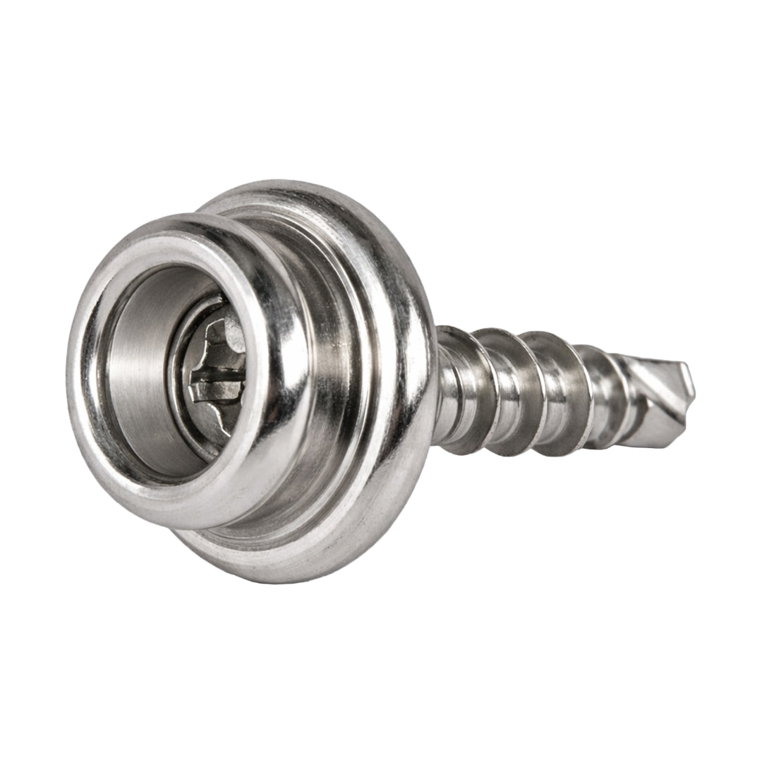 DOT® Line 24 (5/8") Stainless Steel Snap Fastener "Self-Drilling" Screw Stud Image 1