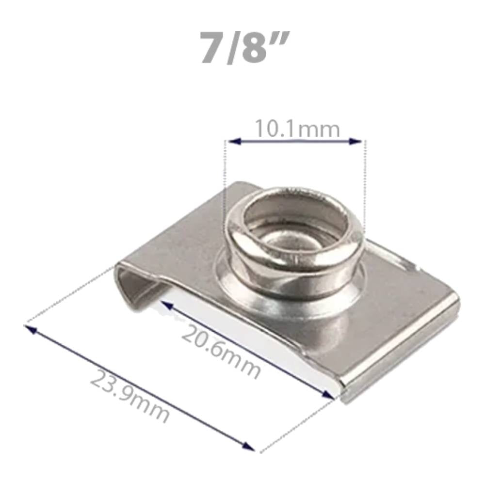 DOT® Line 24 (5/8") Stainless Steel Snap Fastener Windshield Clip Stud Image 4