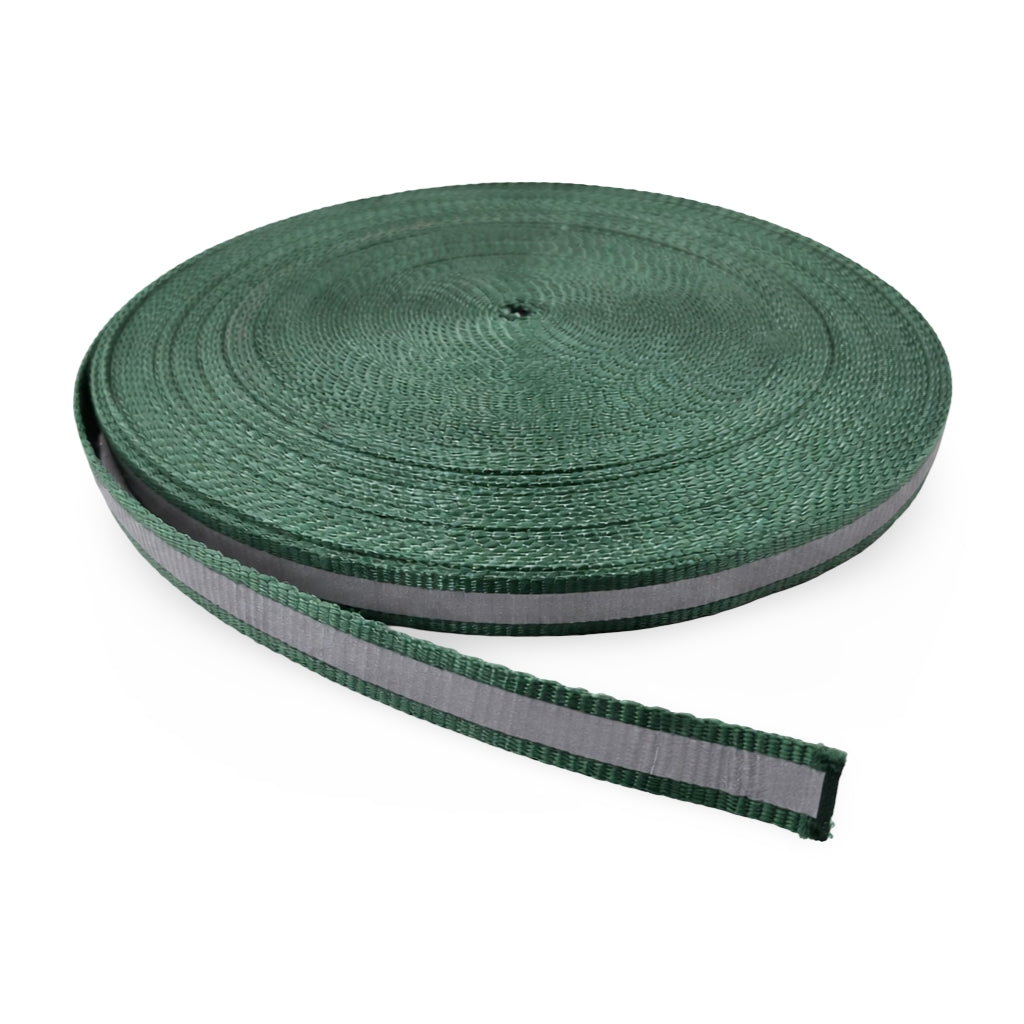 Green Nylon Reflective Webbing (1.75 mm) Image 1