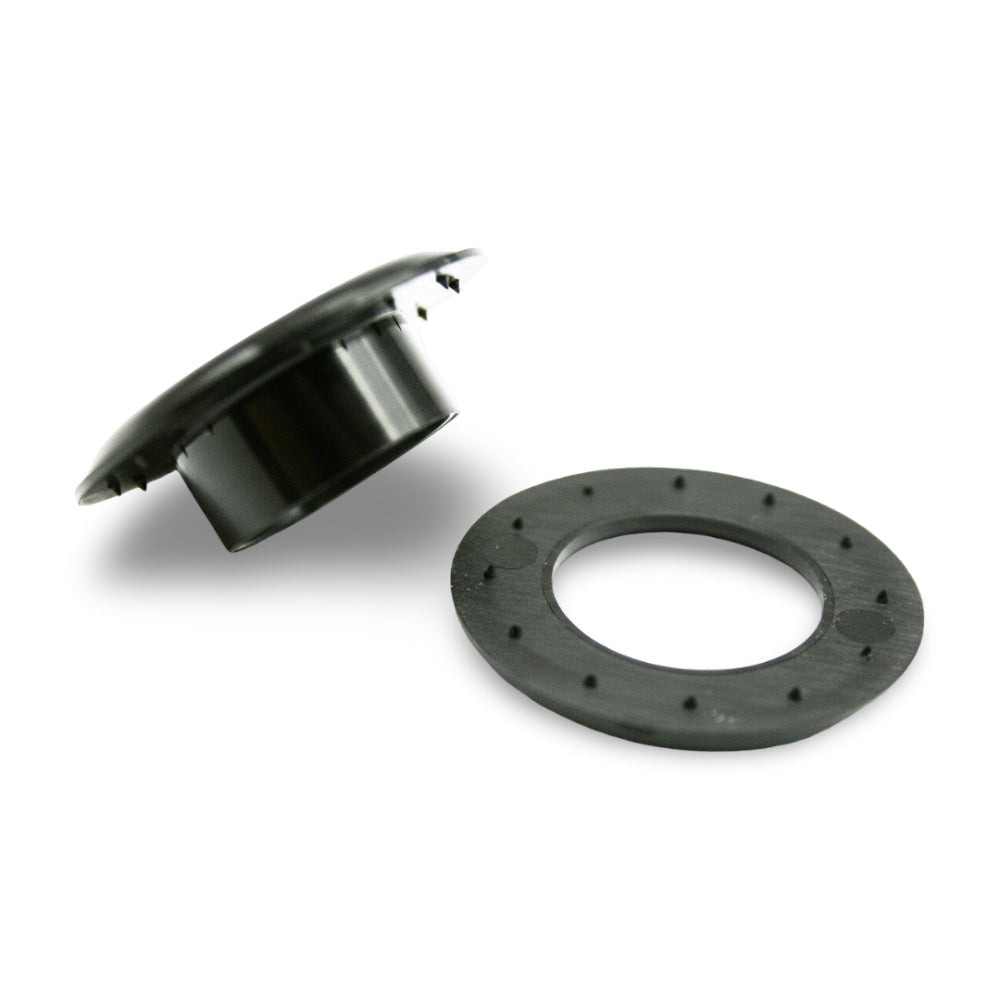 GRWSH250BKPL 3/8" (#2) Black Plastic Grommet Image 1
