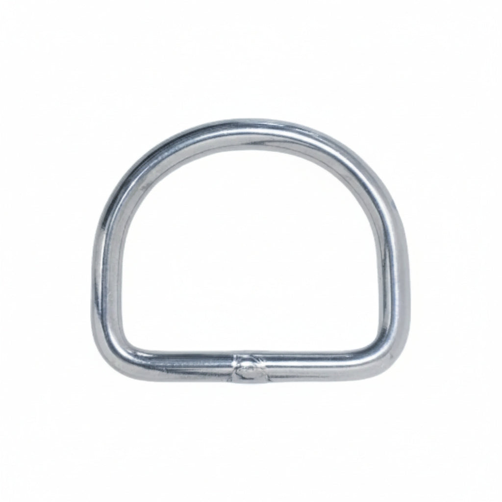 Heavy-Duty Nickel-Plated Steel Welded D-Ring Image 1