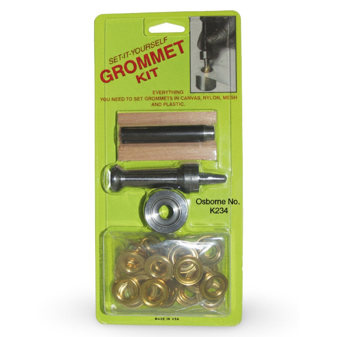 K234-2 3/8" (#2) Brass "Set-It-Yourself" Grommet Kit Image 1