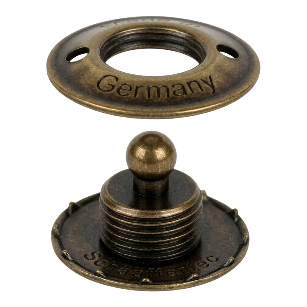 LOXX® "Pull-It-Up" Fastener Antique Brass Canvas Stud Image 2
