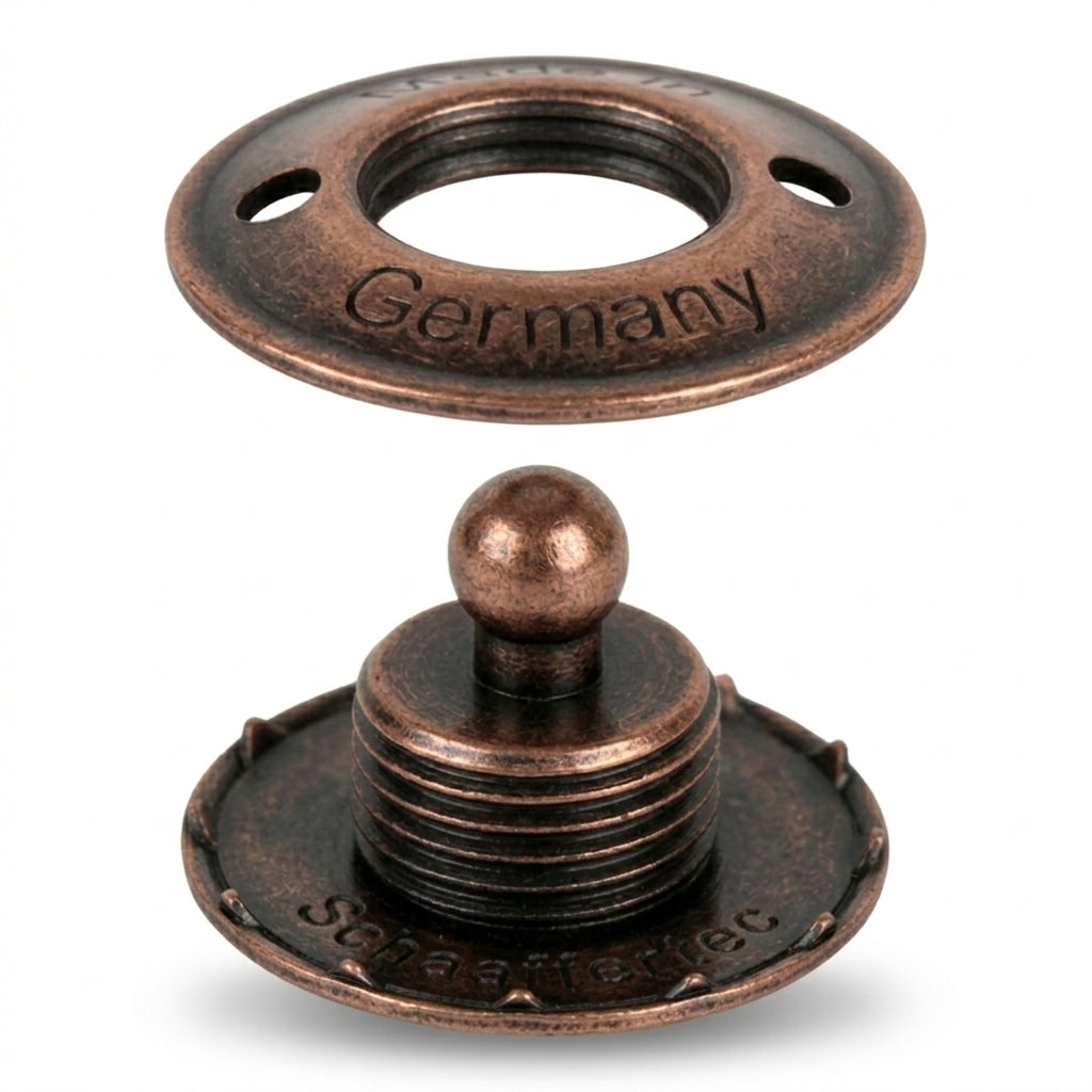 LOXX® "Pull-It-Up" Fastener Antique Copper Canvas Stud Image 2