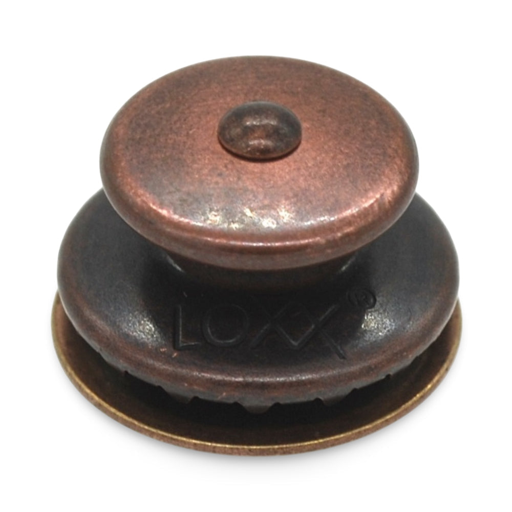 LOXX® "Pull-It-Up" Fastener Antique Copper Large Head Button Image 1
