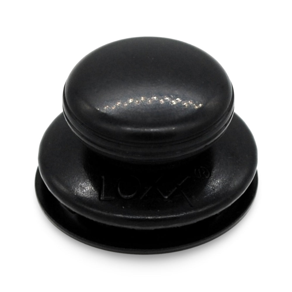LOXX® "Pull-It-Up" Fastener Black Chrome Smooth Large Head Button Image 1