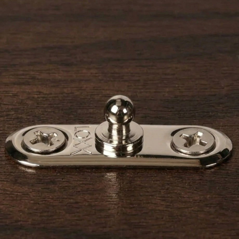 LOXX® "Pull-It-Up" Fastener Chrome-Plated Brass Oval Base Stud Image 2