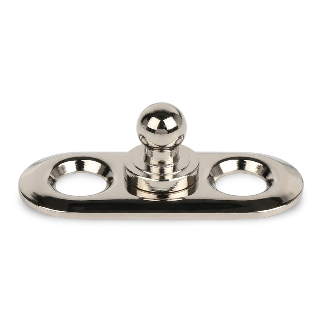 LOXX® "Pull-It-Up" Fastener Chrome-Plated Brass Oval Base Stud Image 1