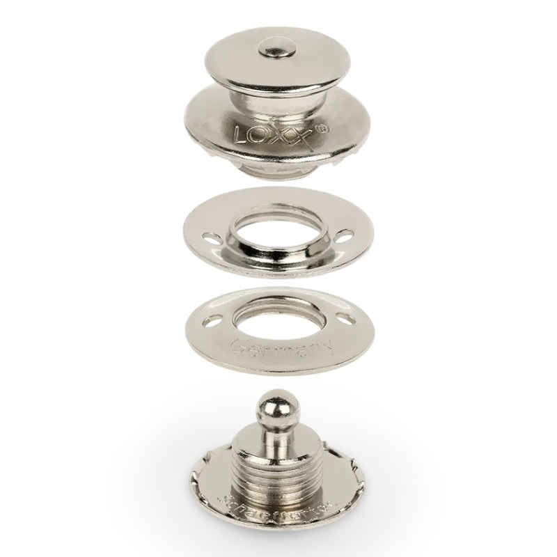 LOXX® "Pull-It-Up" Fastener Nickel-Plated Brass Canvas-to-Canvas Set Image 1