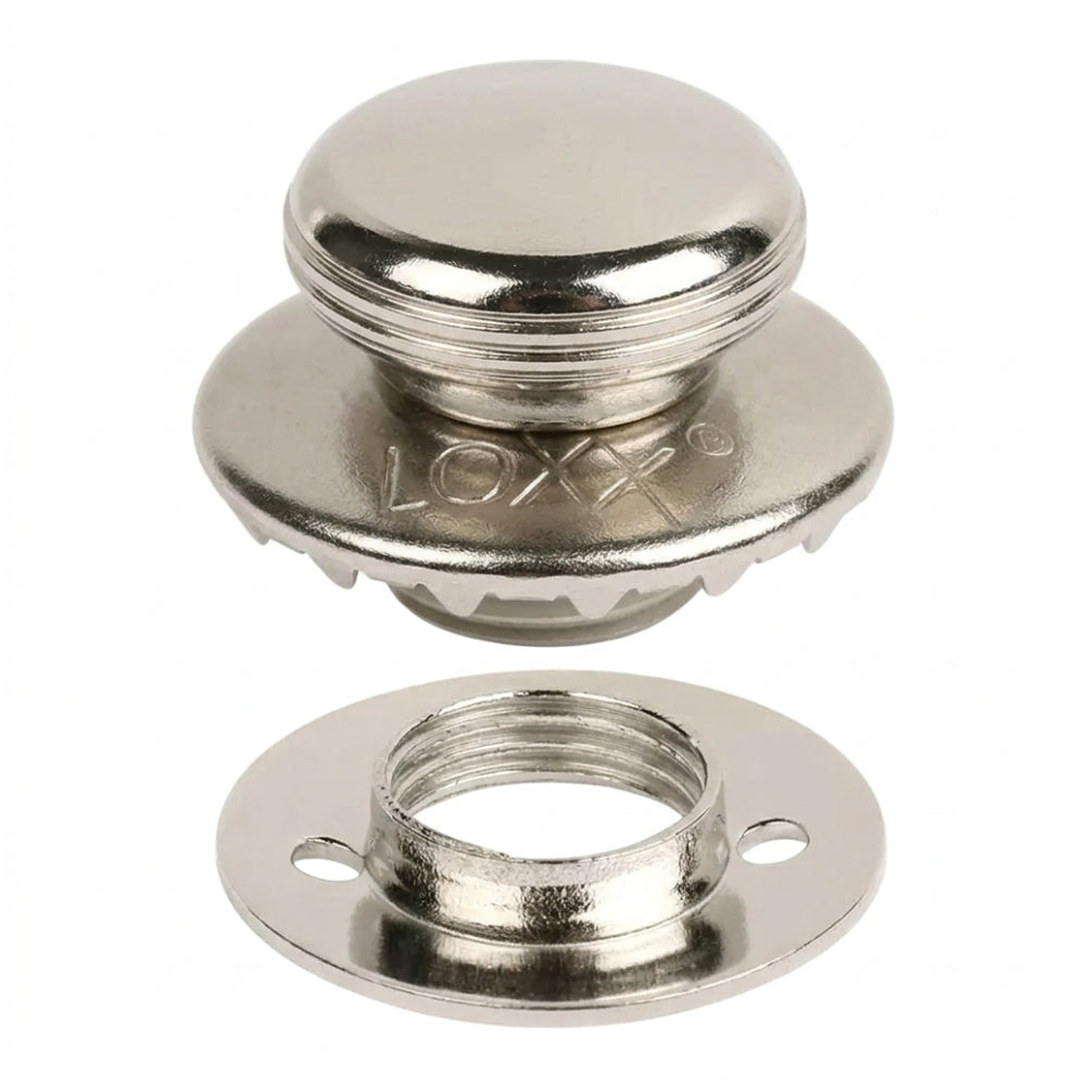 LOXX® "Pull-It-Up" Fastener Nickel-Plated Brass Smooth Large Head Button Image 2