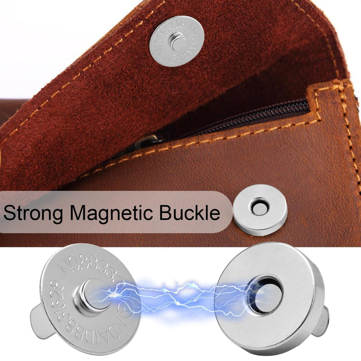 Nickel-Plated Steel Magnetic Bag/Purse Snap Image 2