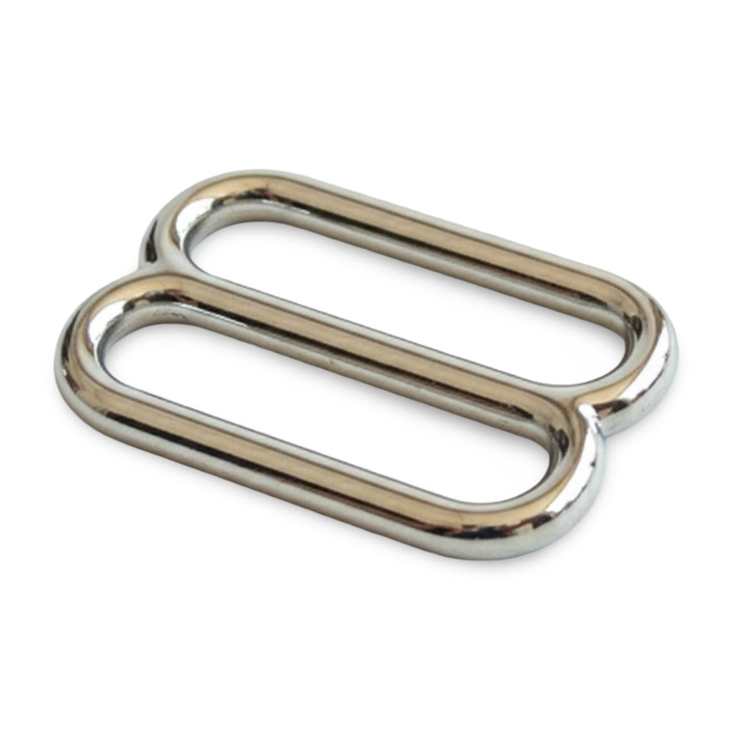 Nickel-Plated Steel Rounded 3-Bar Webbing Slide Image 1