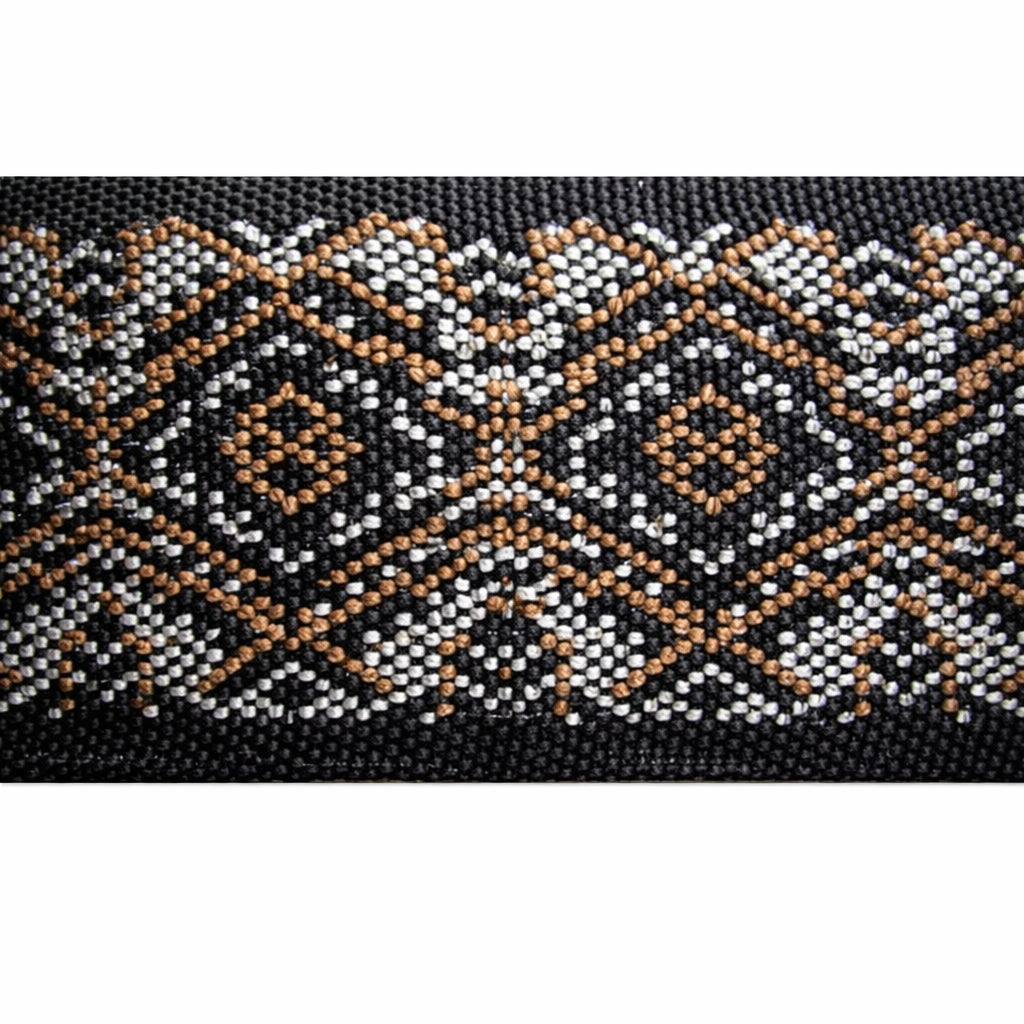 "Tan Tapestry" Polyester Tubular Jacquard Webbing Image 1
