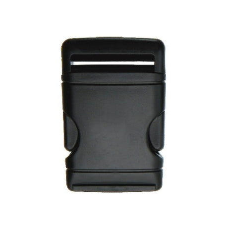 1-1/2" Black Euro-Style Tapered Single Adjustable Side Release Webbing Buckle Image 1