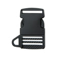 1-1/2" Black Single Adjustable Side Release Webbing Buckle with Loop Image 1
