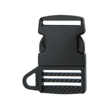 1-1/2" Black Single Adjustable Side Release Webbing Buckle with Loop Image 1