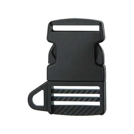1-1/2" Black Single Adjustable Side Release Webbing Buckle with Loop Image 1