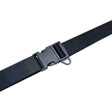 1-1/2" Black Single Adjustable Side Release Webbing Buckle with Loop Image 2