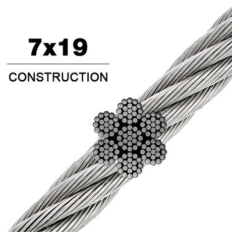 1/4" 7x19 Galvanized Aircraft Cable Image 2