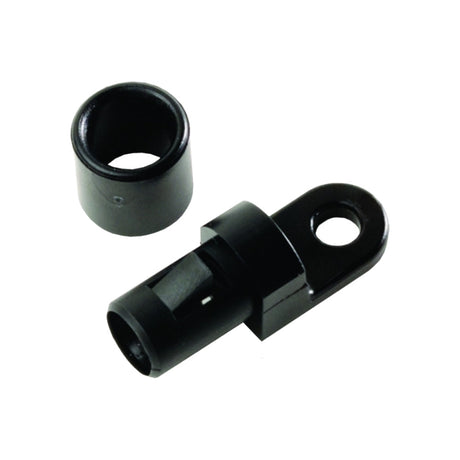 1/4" (#8) Black Plastic Shock Cord Screw Mount Image 1