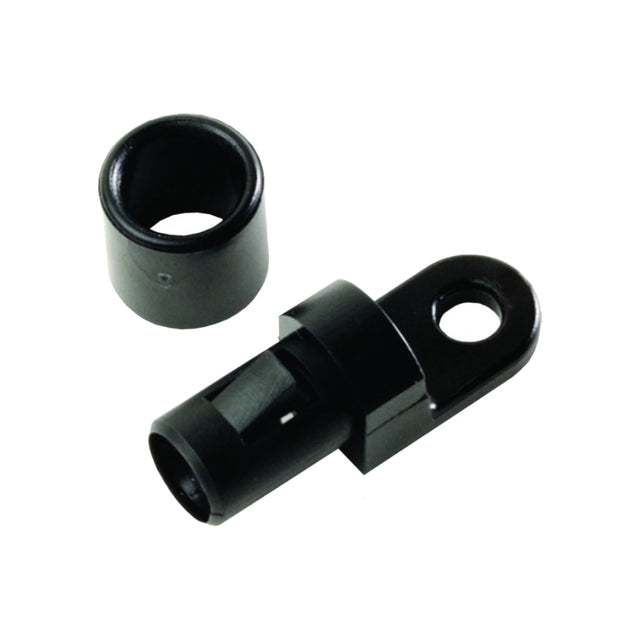 1/4" (#8) Black Plastic Shock Cord Screw Mount Image 1