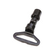 1/4" (#8) Black Plastic Shock Cord Webbing Loop Image 1