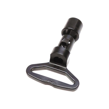 1/4" (#8) Black Plastic Shock Cord Webbing Loop Image 1