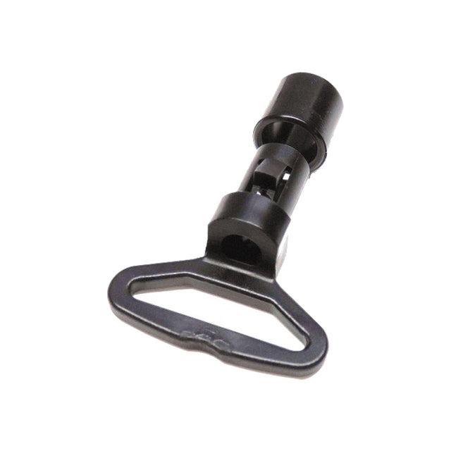 1/4" (#8) Black Plastic Shock Cord Webbing Loop Image 1
