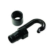 1/4" (#8) Black Plastic Tongueless Shock Cord Hook Image 1