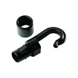 1/4" (#8) Black Plastic Tongueless Shock Cord Hook Image 1