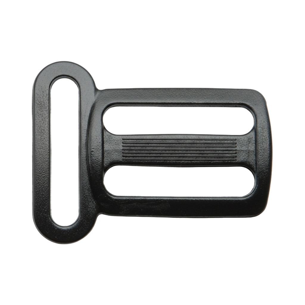 1" Black Acetal 3-Bar Webbing Slide with Loop Image 1