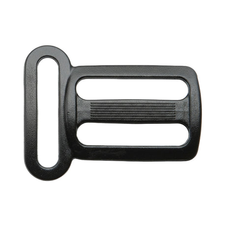 1" Black Acetal 3-Bar Webbing Slide with Loop Image 1