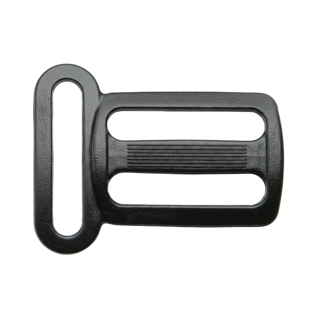 1" Black Acetal 3-Bar Webbing Slide with Loop Image 1